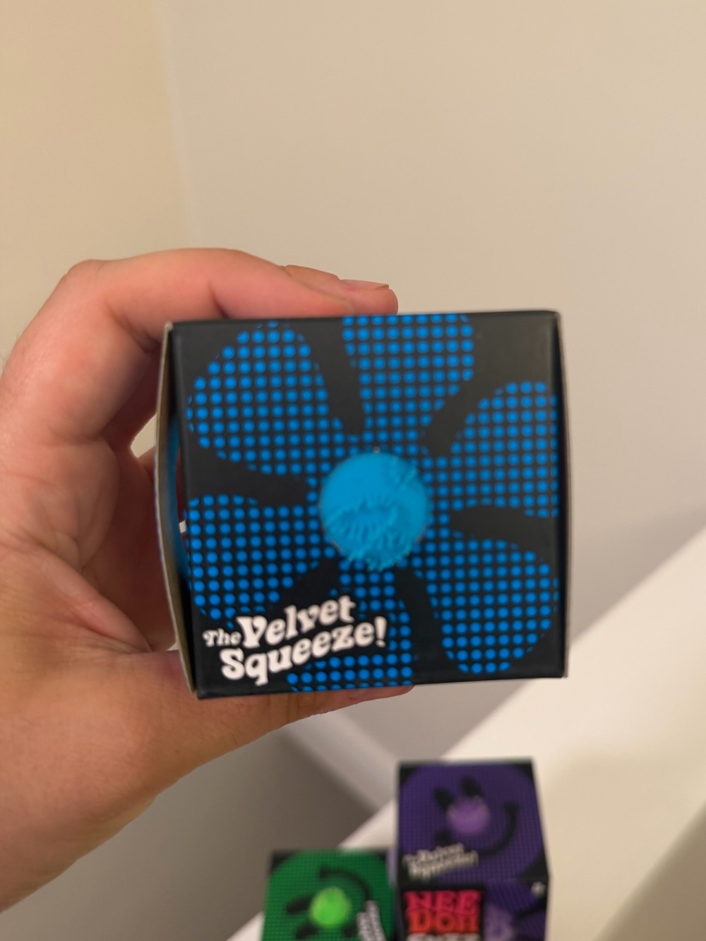 Needoh Flower Power Fuzz Ball (1 PC) – Blue - Picture 2 of 6